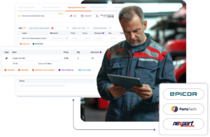 Integrated Parts Ordering Software auto repair estimate software